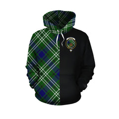 Swinton Tartan Hoodie Half of Me - Cross Style