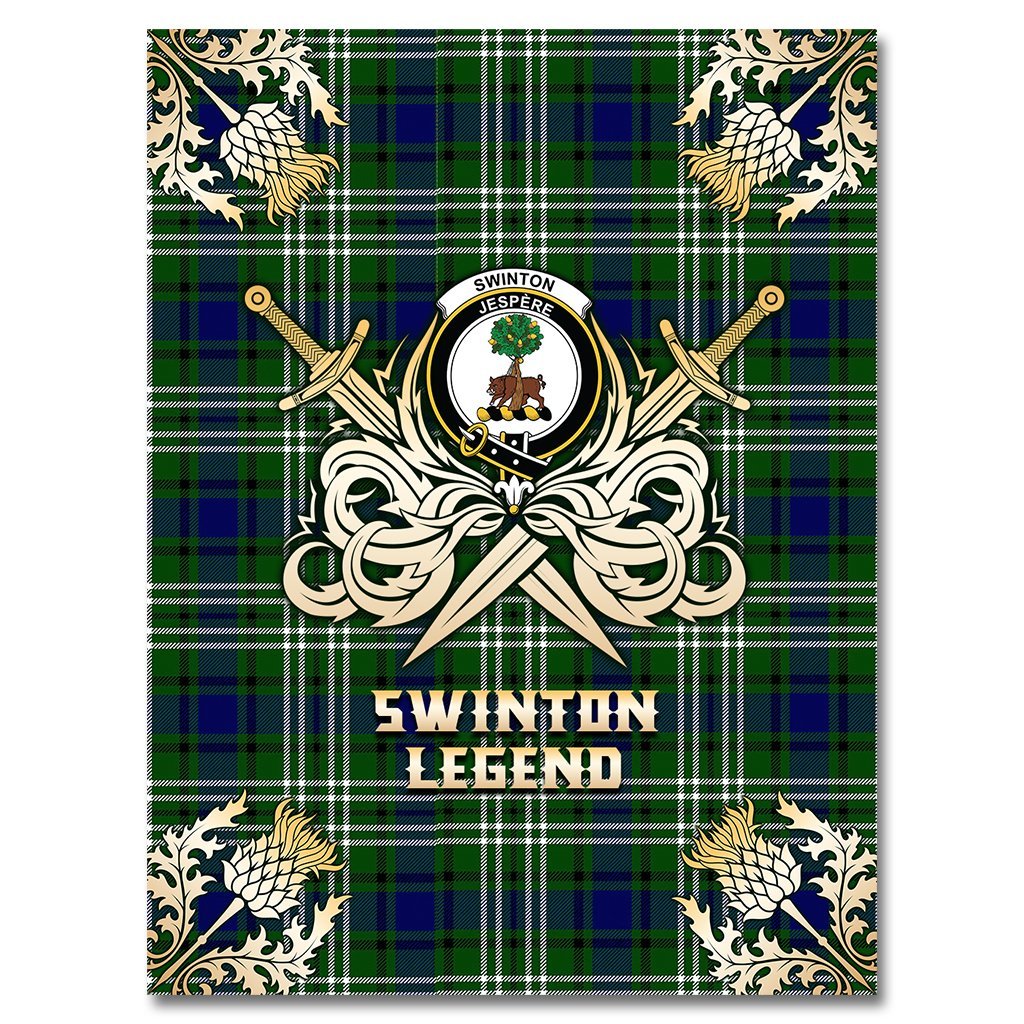 Swinton Tartan Gold Courage Symbol Blanket