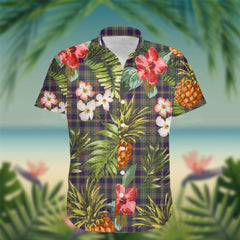 Taylor Tartan Hawaiian Shirt Hibiscus, Coconut, Parrot, Pineapple - Tropical Garden Shirt