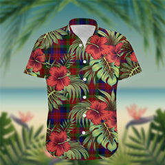 Tennant Tartan Hawaiian Shirt Hibiscus, Coconut, Parrot, Pineapple - Tropical Garden Shirt