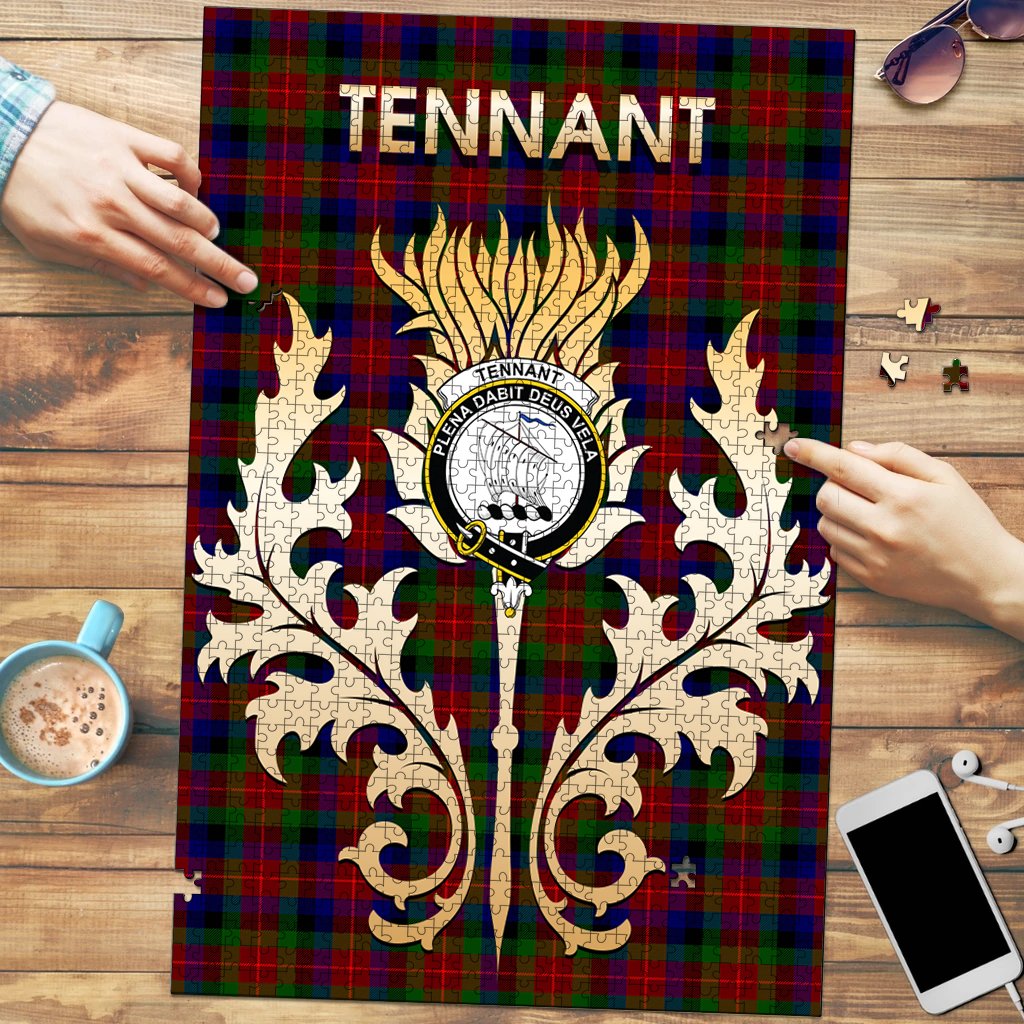 Tennant Tartan Crest Thistle Jigsaw Puzzles