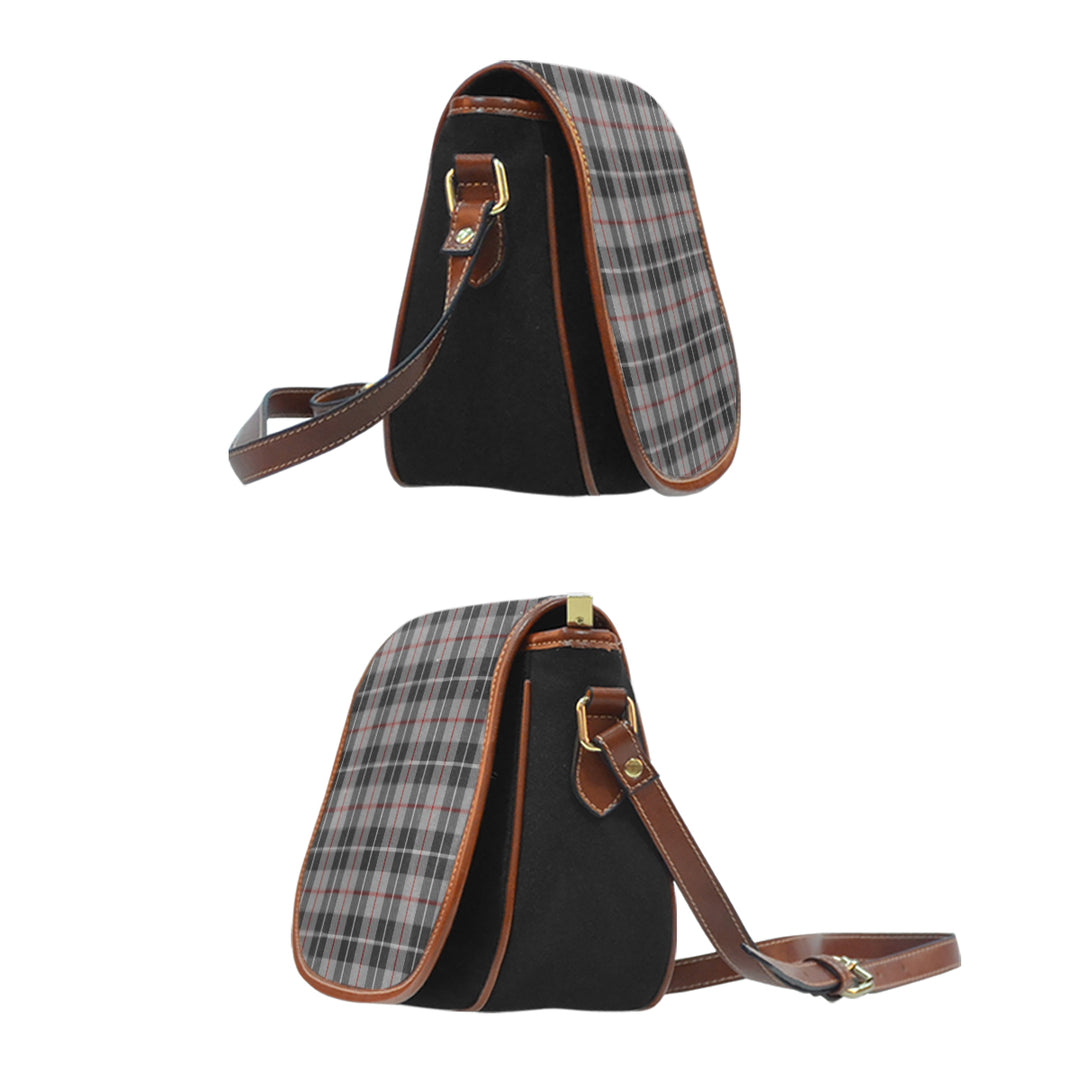 Thompson Grey Tartan Saddle Handbags