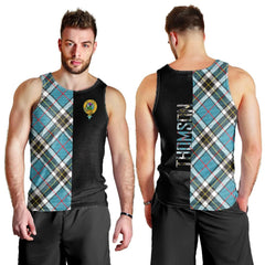 Thomson Tartan Crest Men's Tank Top - Cross Style