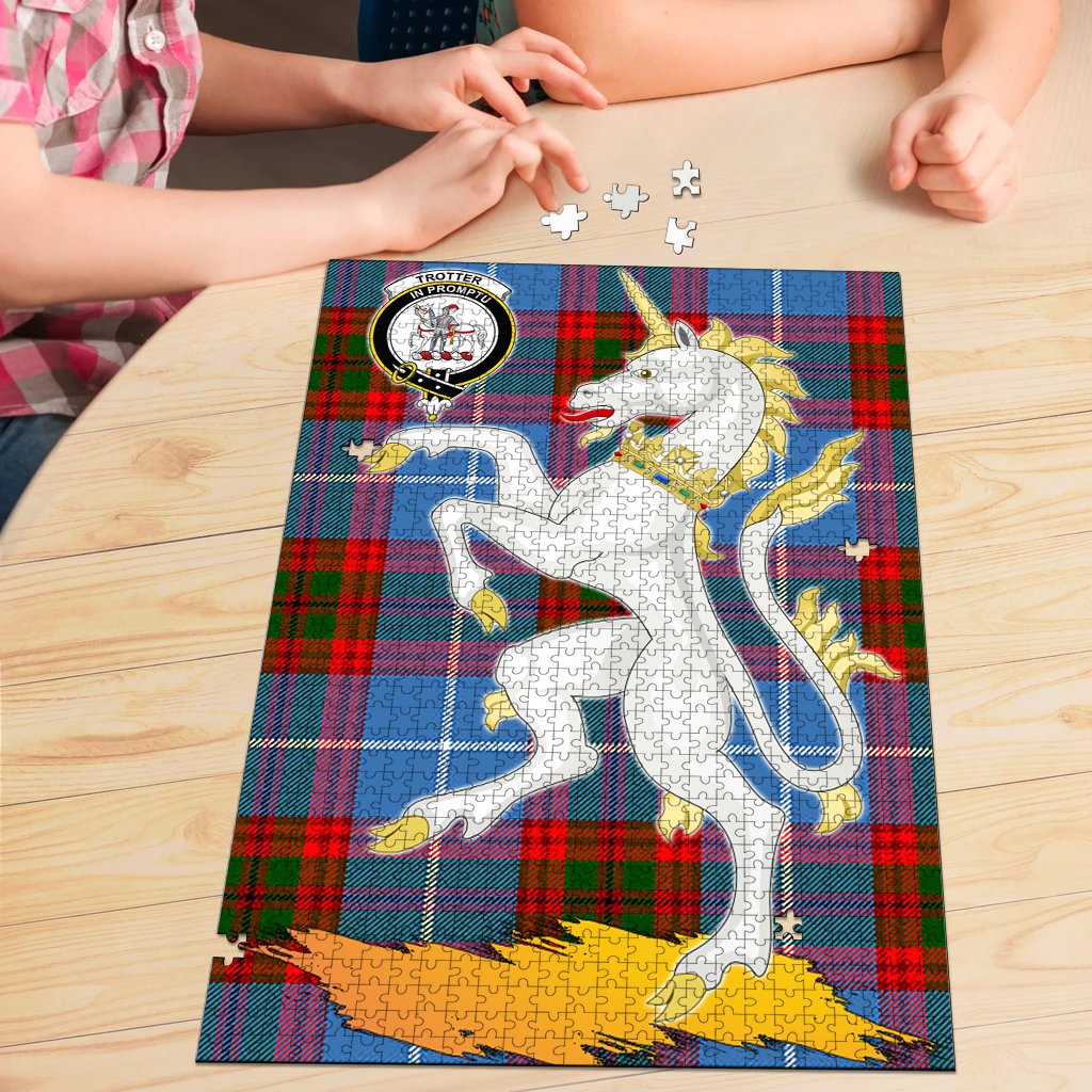 Trotter Tartan Crest Unicorn Scotland Jigsaw Puzzles