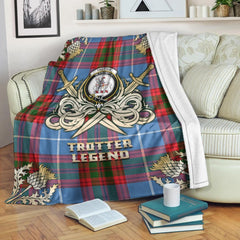 Trotter Tartan Gold Courage Symbol Blanket