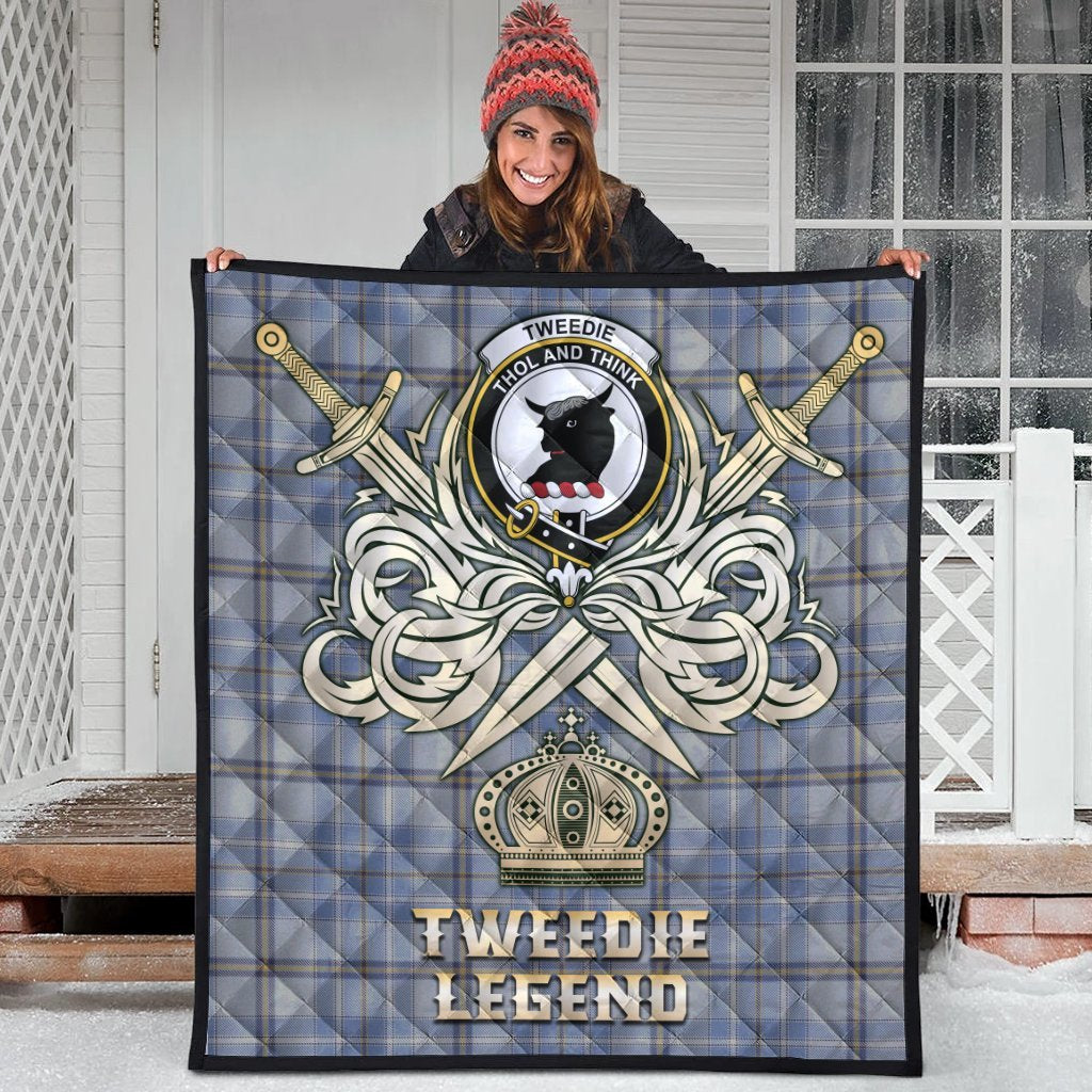 Tweedie Tartan Crest Legend Gold Royal Premium Quilt