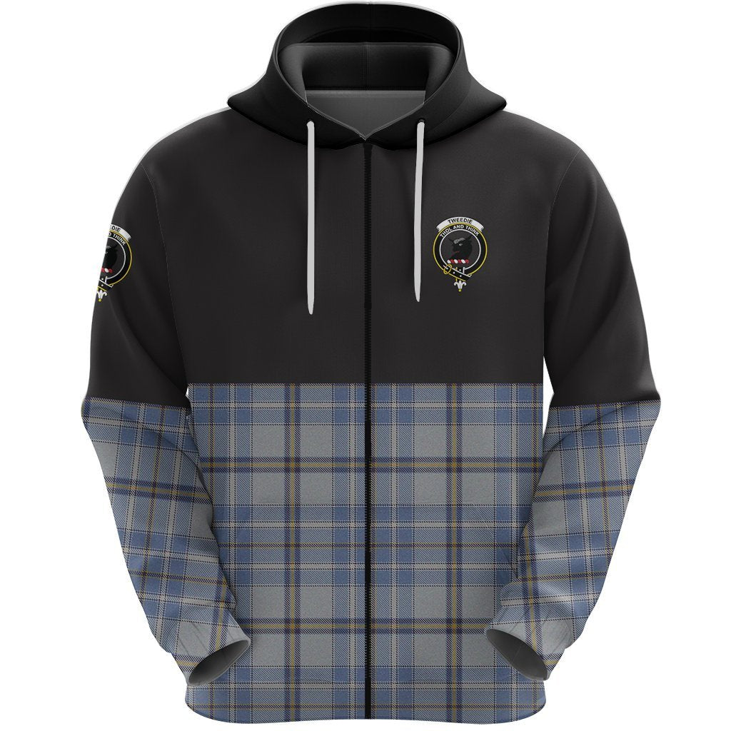 Tweedie Clan Half Of Tartan Zipper Hoodie