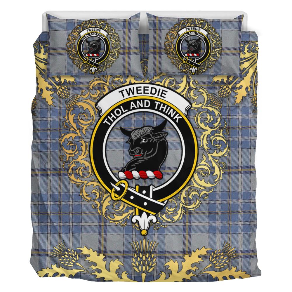 Tweedie Tartan Crest Bedding Set - Golden Thistle Style