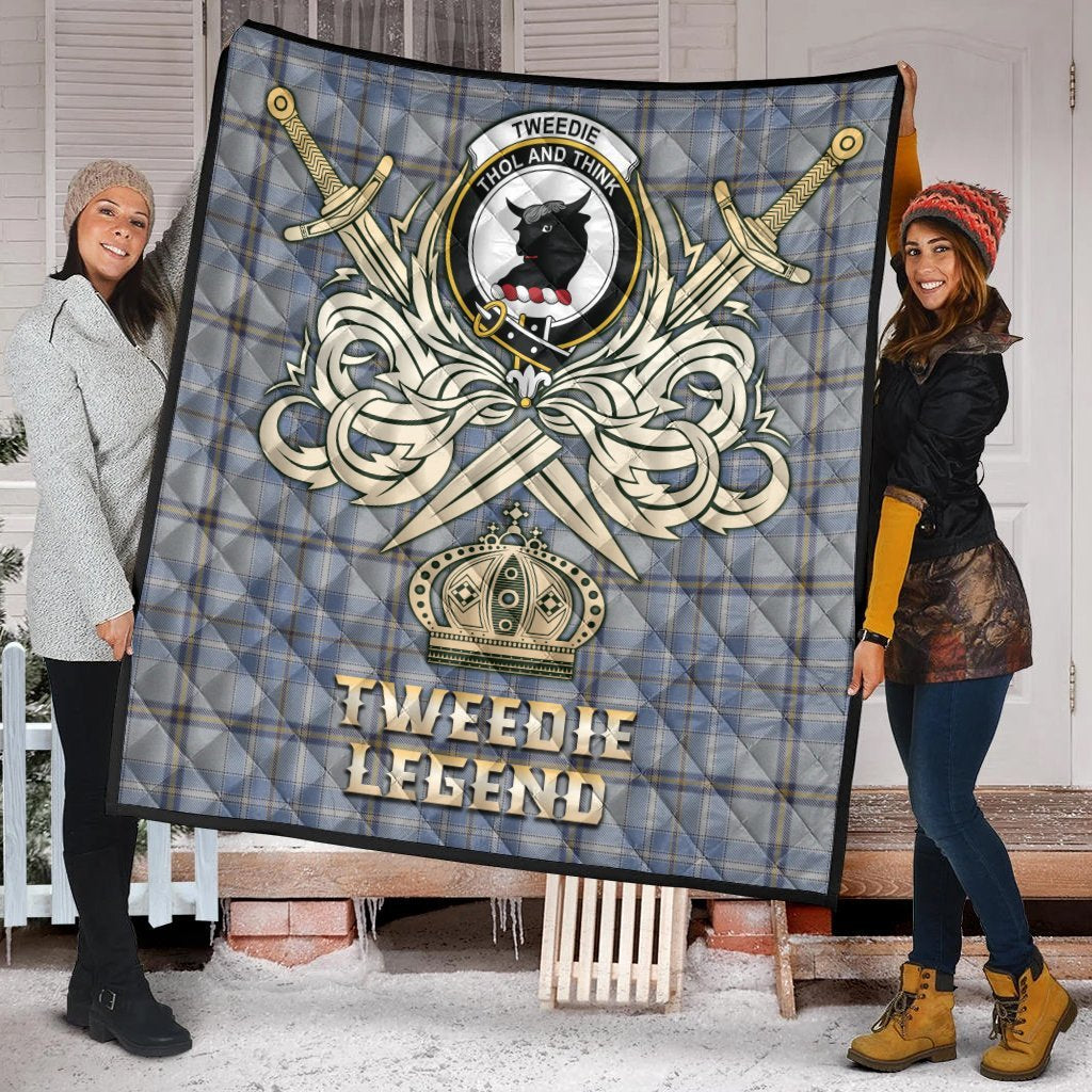 Tweedie Tartan Crest Legend Gold Royal Premium Quilt