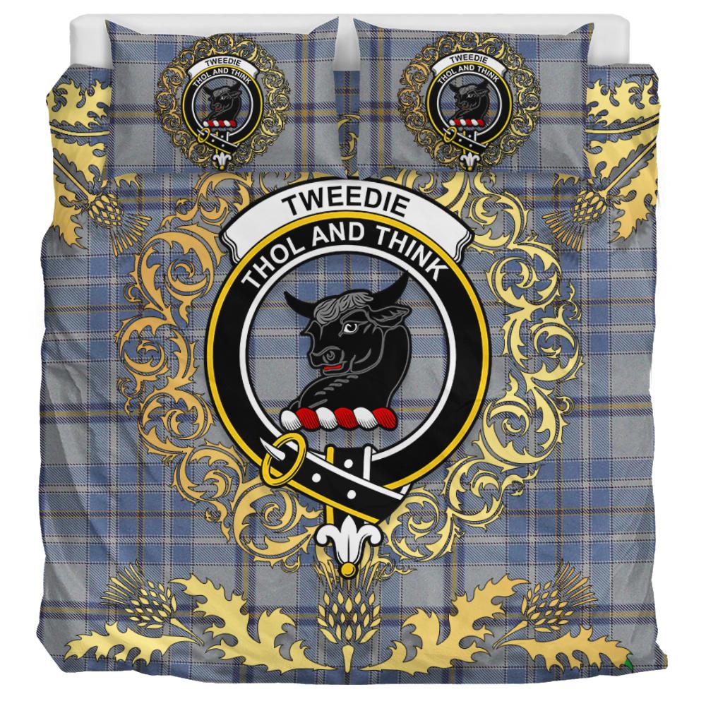 Tweedie Tartan Crest Bedding Set - Golden Thistle Style