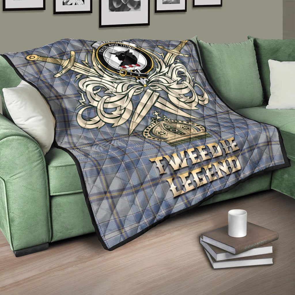 Tweedie Tartan Crest Legend Gold Royal Premium Quilt