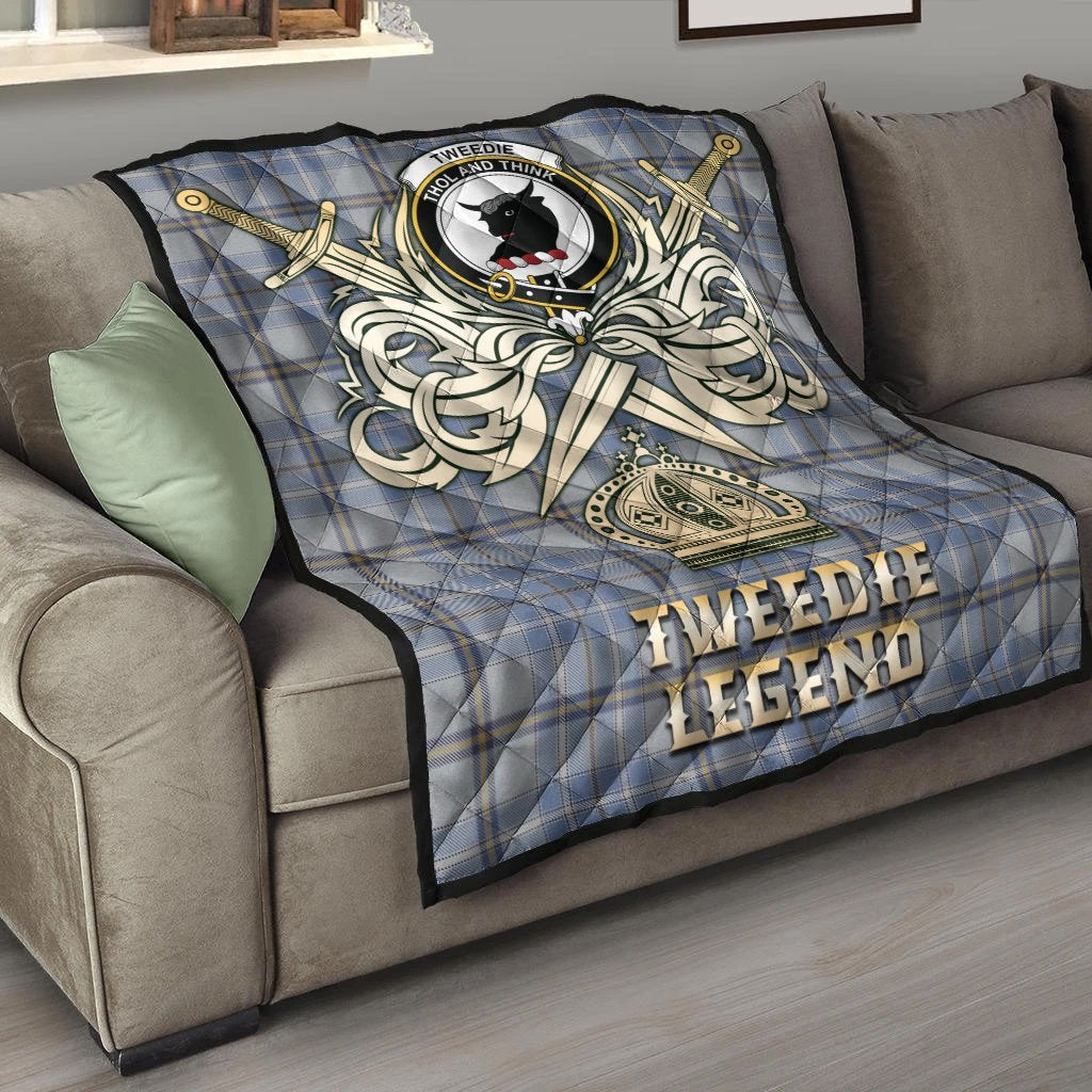 Tweedie Tartan Crest Legend Gold Royal Premium Quilt