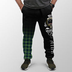 Tweedside District Tartan Crest Jogger Sweatpants - Alba Celtic Style