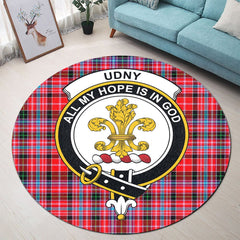 Udny Tartan Crest Round Rug