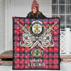 Udny Tartan Crest Legend Gold Royal Premium Quilt