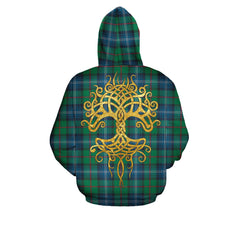 Urquhart Ancient Tartan Hoodie - Tree Of Life