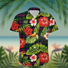 Urquhart Tartan Hawaiian Shirt Hibiscus, Coconut, Parrot, Pineapple - Tropical Garden Shirt