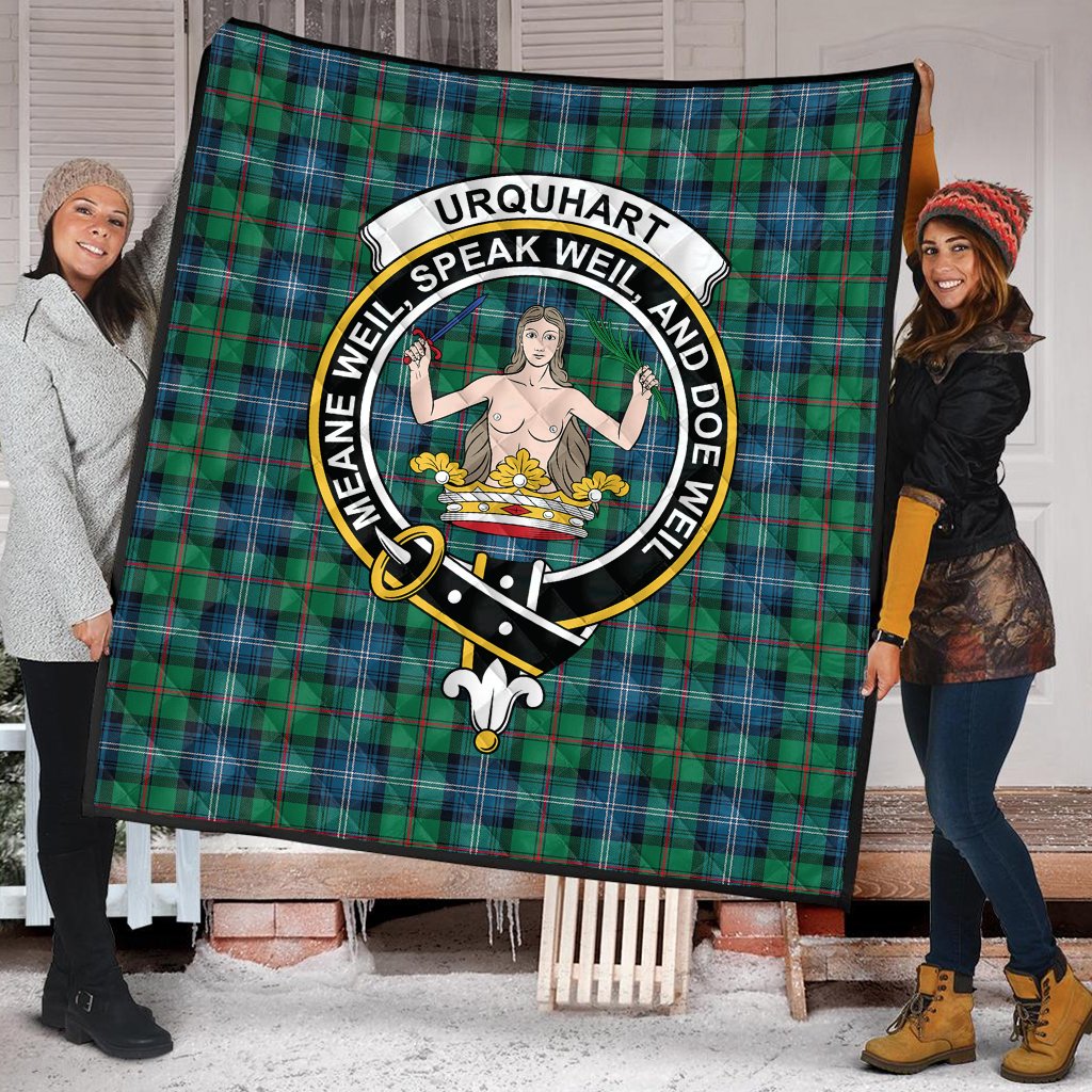 Urquhart Ancient Tartan Crest Quilt