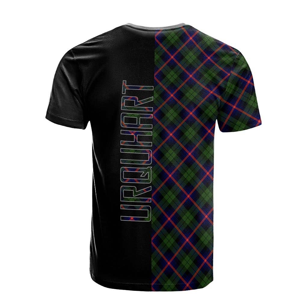 Urquhart Modern Tartan T-Shirt Half of Me - Cross Style