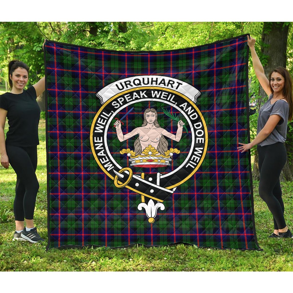 Urquhart Modern Tartan Crest Quilt