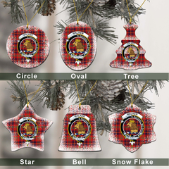 Walker Tartan Christmas Ceramic Ornament - Snow Style