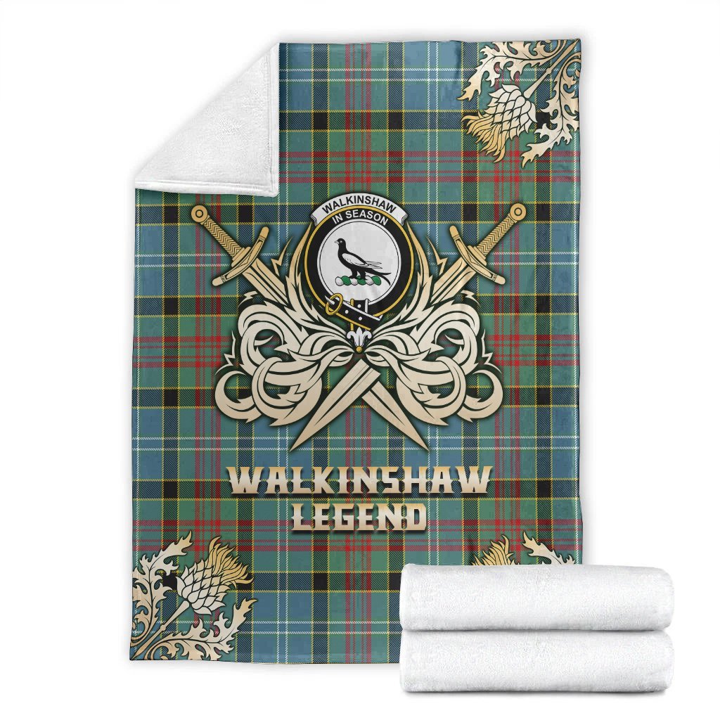 Walkinshaw Tartan Gold Courage Symbol Blanket