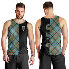 Walkinshaw Tartan Crest Men's Tank Top - Cross Style