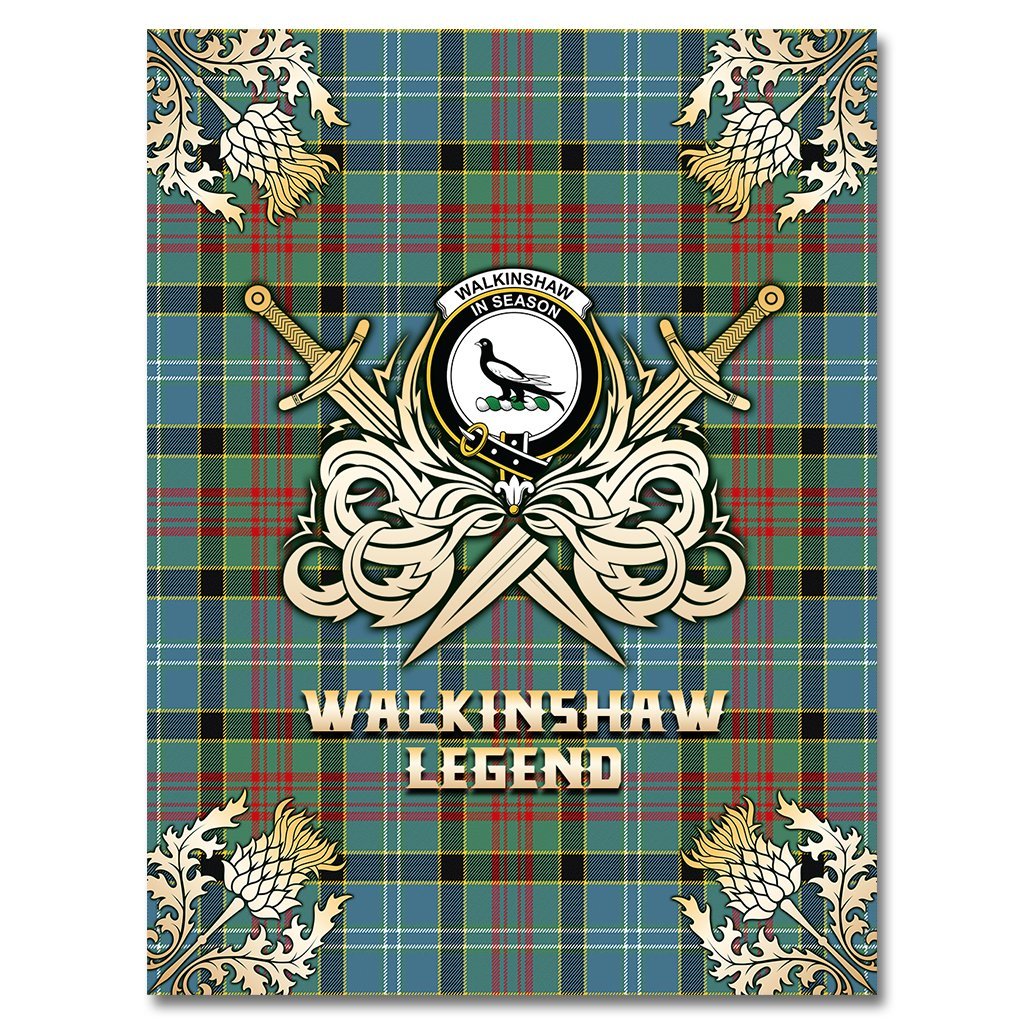 Walkinshaw Tartan Gold Courage Symbol Blanket