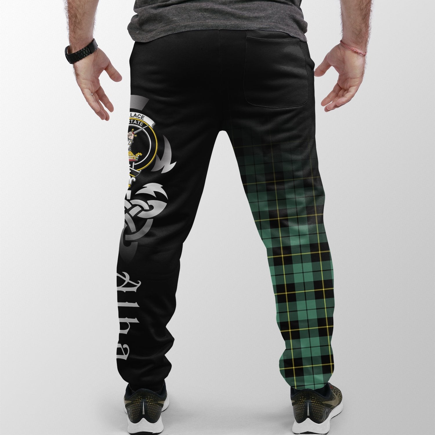 Wallace Hunting Ancient Tartan Crest Jogger Sweatpants - Alba Celtic Style