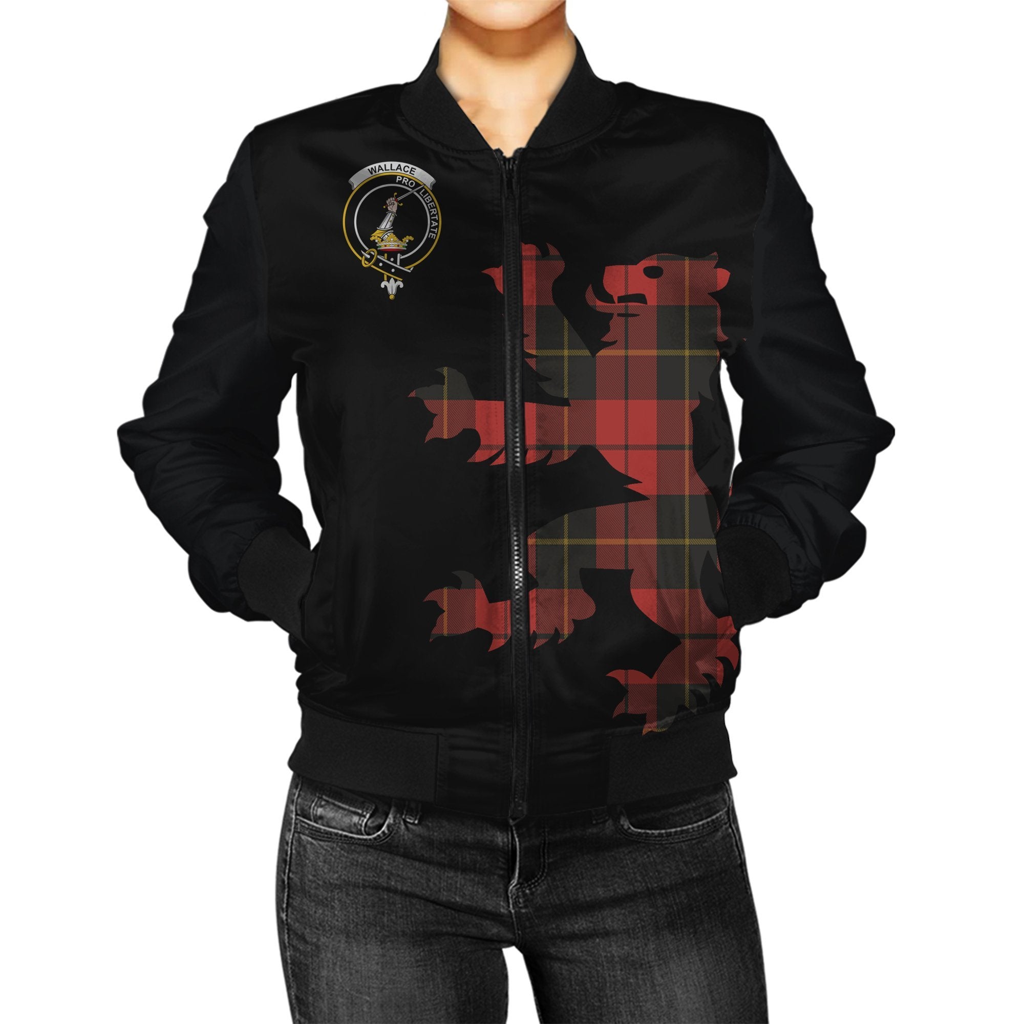 Wallace Tartan Bomber Jacket Lion & Thistle