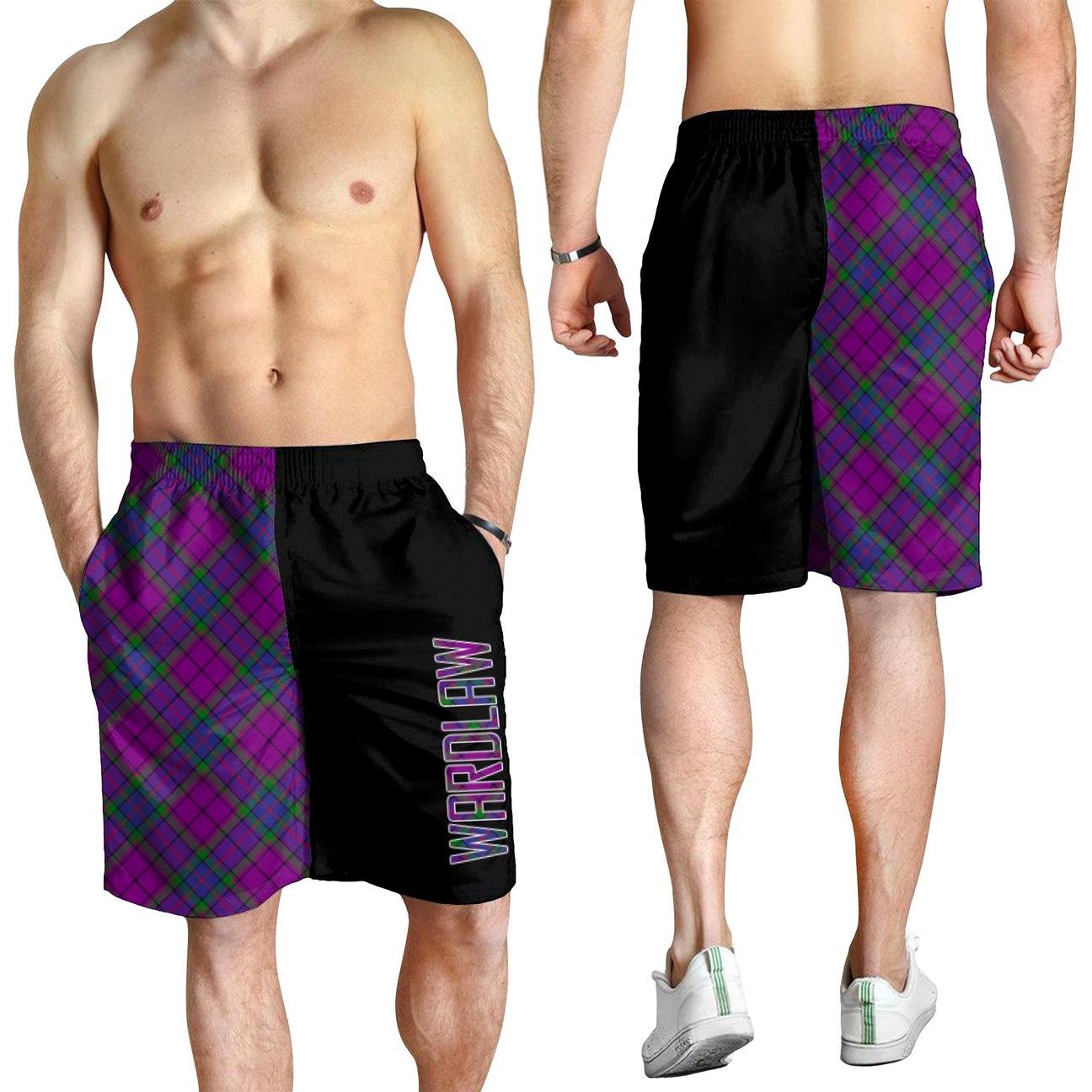 Wardlaw Modern Tartan Crest Men's Short - Cross Style