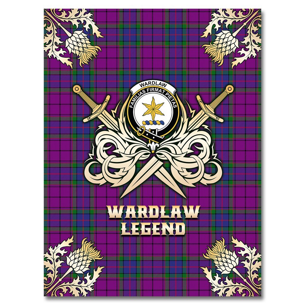 Wardlaw Modern Tartan Gold Courage Symbol Blanket