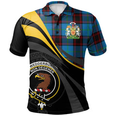 Wedderburn Tartan Polo Shirt - Royal Coat Of Arms Style