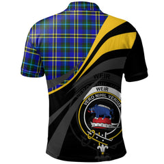 Weir Modern Tartan Polo Shirt - Royal Coat Of Arms Style