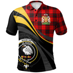 Wemyss Modern Tartan Polo Shirt - Royal Coat Of Arms Style