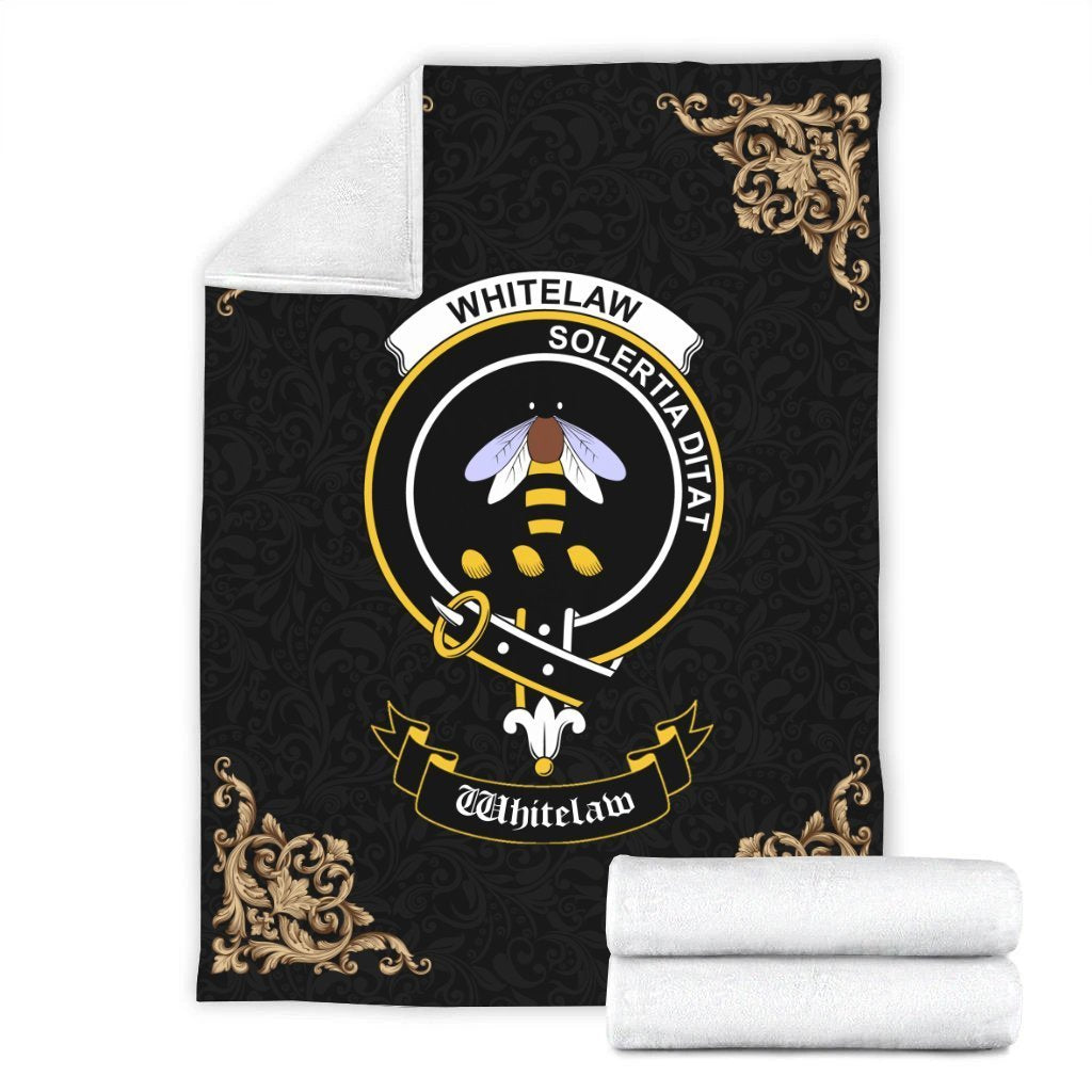 Whitelaw Crest Tartan Premium Blanket Black