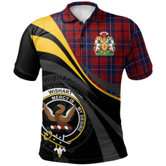 Wishart Dress Tartan Polo Shirt - Royal Coat Of Arms Style