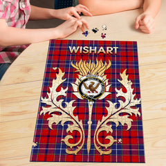 Wishart Dress Tartan Crest Thistle Jigsaw Puzzles