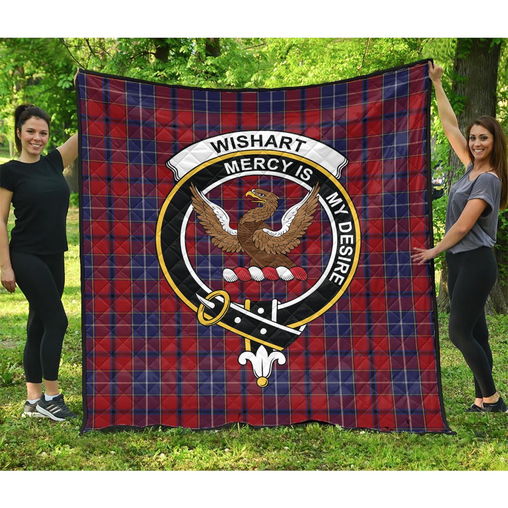 Wishart Dress Tartan Crest Quilt