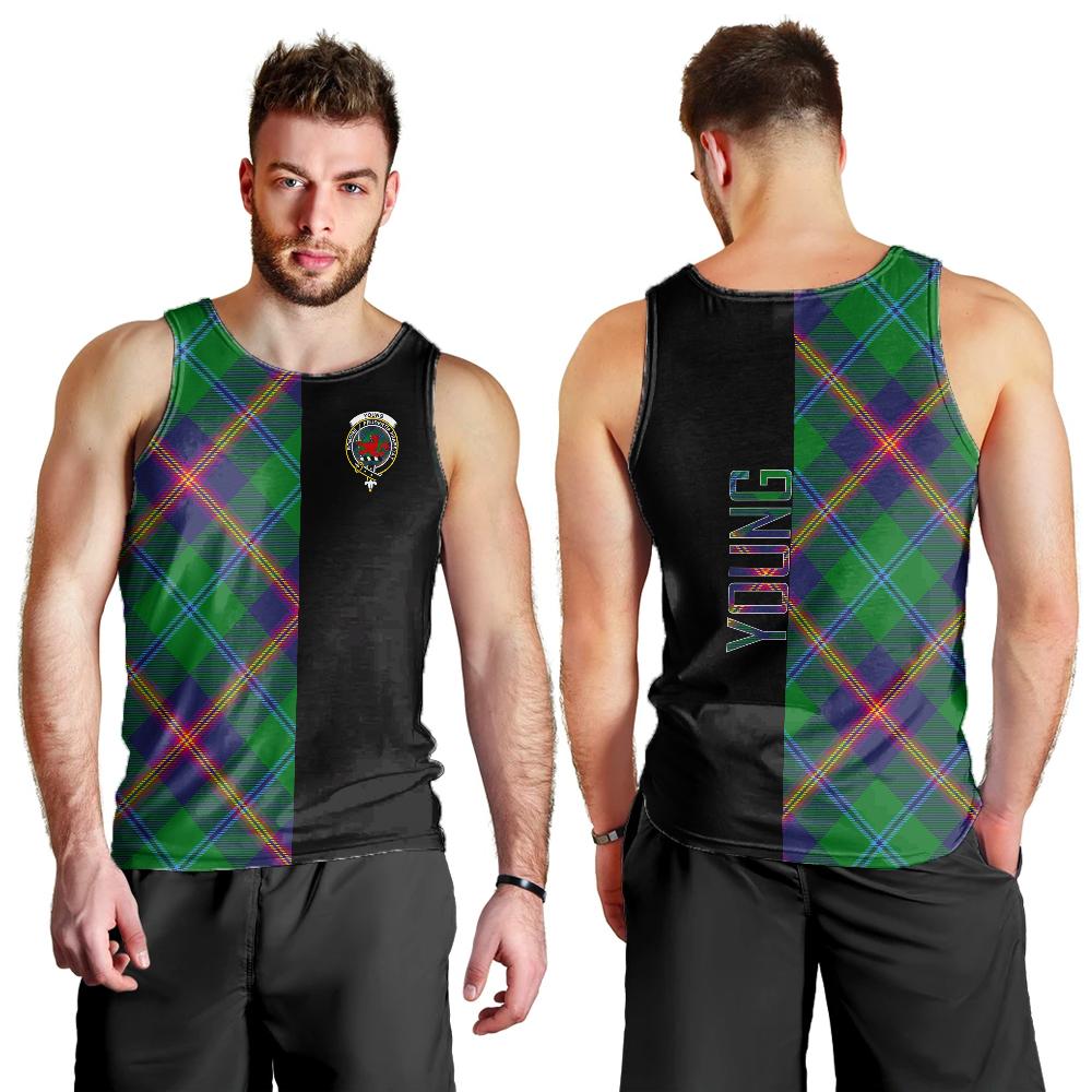 Young Modern Tartan Crest Men's Tank Top - Cross Style