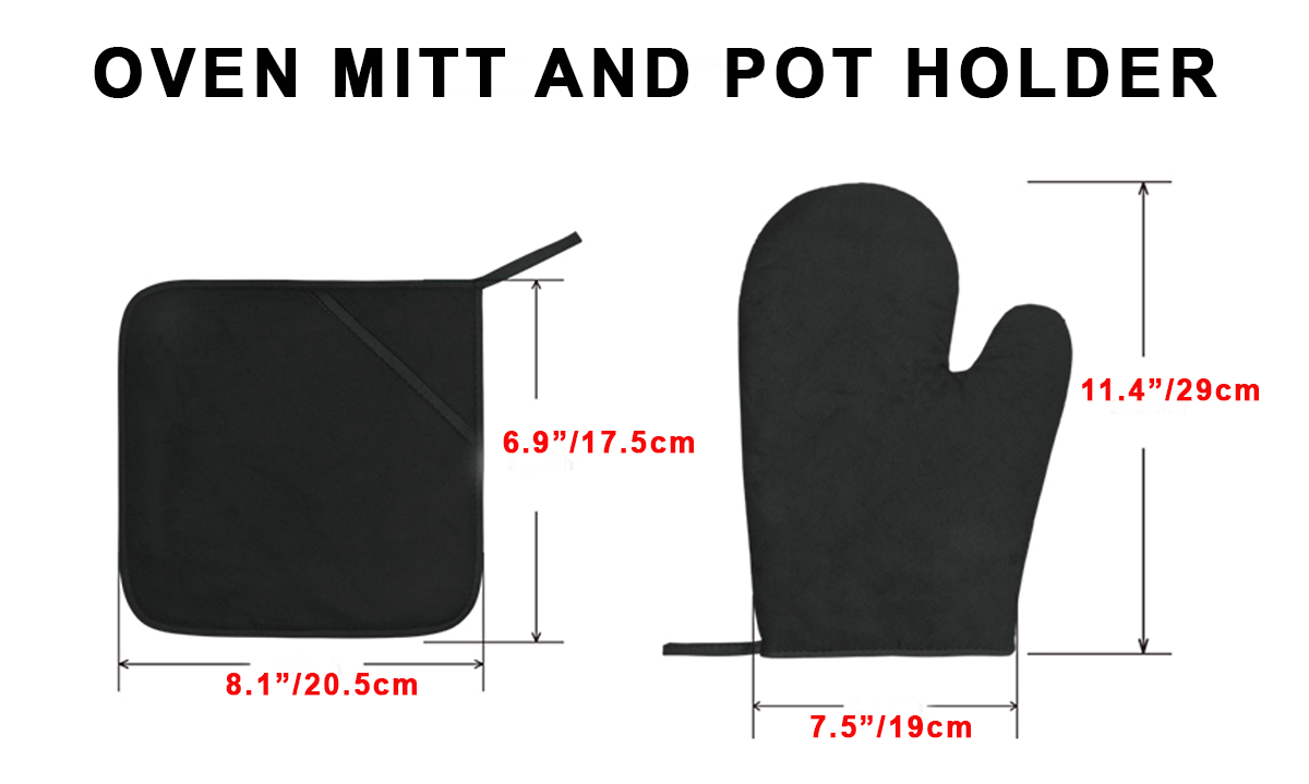Cunningham Modern Tartan Crest Oven Mitt And Pot Holder (2 Oven Mitts + 1 Pot Holder)