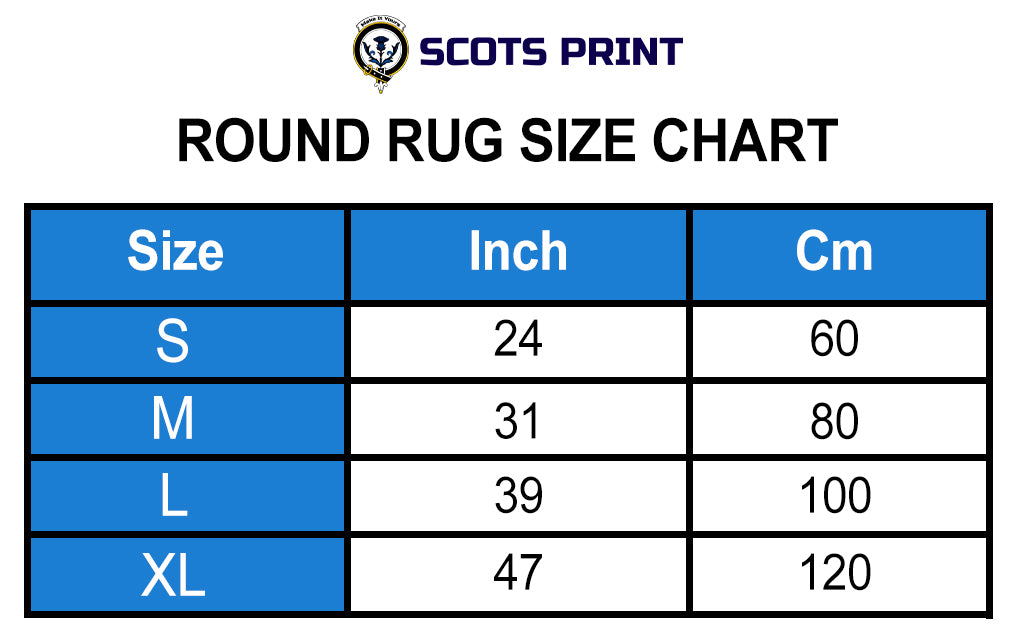 Ross Hunting Modern Tartan Crest Round Rug