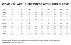 Hannay Modern Tartan Women's Lapel Shirt Dress With Long Sleeve
