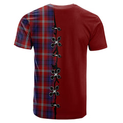 Ainslie Tartan T-shirt - Lion Rampant And Celtic Thistle Style