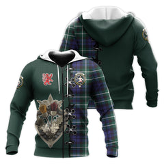 Allardice Tartan Hoodie - Lion Rampant And Celtic Thistle Style