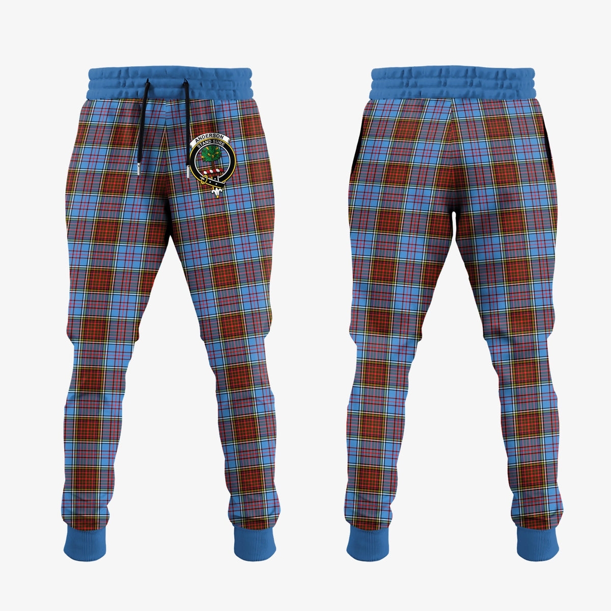 Anderson Modern Tartan Crest Jogger Sweatpants