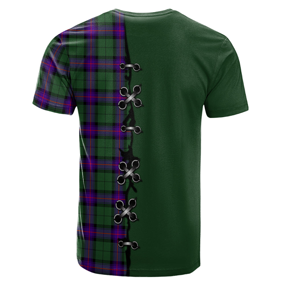 Armstrong Modern Tartan T-shirt - Lion Rampant And Celtic Thistle Style