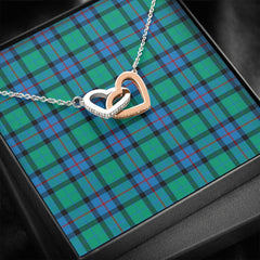 Flower Of Scotland Tartan Interlocking Hearts Necklace