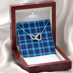 MacSporran Ancient Tartan Interlocking Hearts Necklace