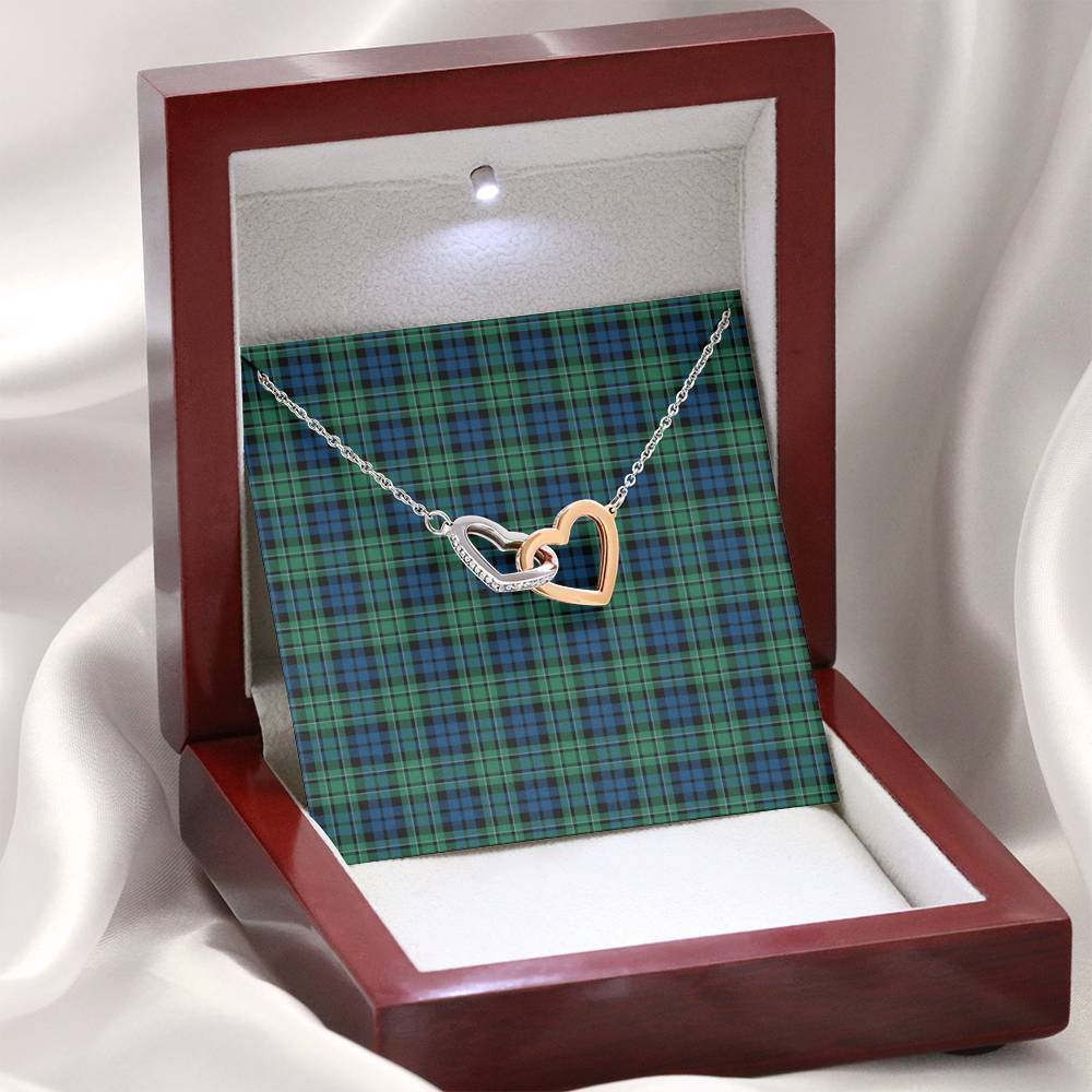 MacCallum Ancient Tartan Interlocking Hearts Necklace